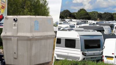Les gens du voyage ont envahi son terrain, il les a piégés avec un bloc de béton de 3 tonnes